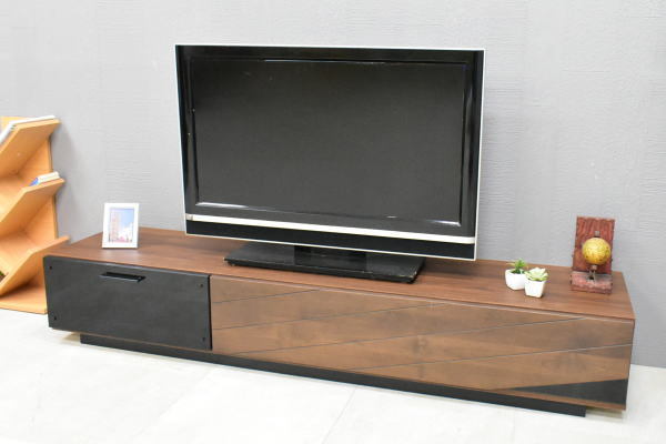アルダー無垢 テレビボード 完成品 0 MINT テレビボード「マルク」木部:ウォールナット材⁄天板:セラミック QD27H=【地域限定送料無料 未使用品 1円~】アルダー無垢国産ワイドテレビボード 幅180cm【日本製ローボードTV台outlet家具赤字覚悟】