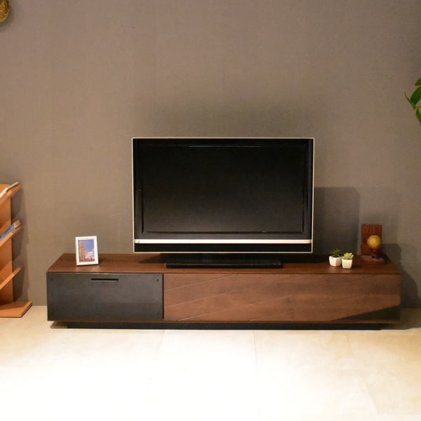 アルダー無垢 テレビボード 完成品 0 MINT テレビボード「マルク」木部:ウォールナット材⁄天板:セラミック QD27H=【地域限定送料無料 未使用品 1円~】アルダー無垢国産ワイドテレビボード 幅180cm【日本製ローボードTV台outlet家具赤字覚悟】