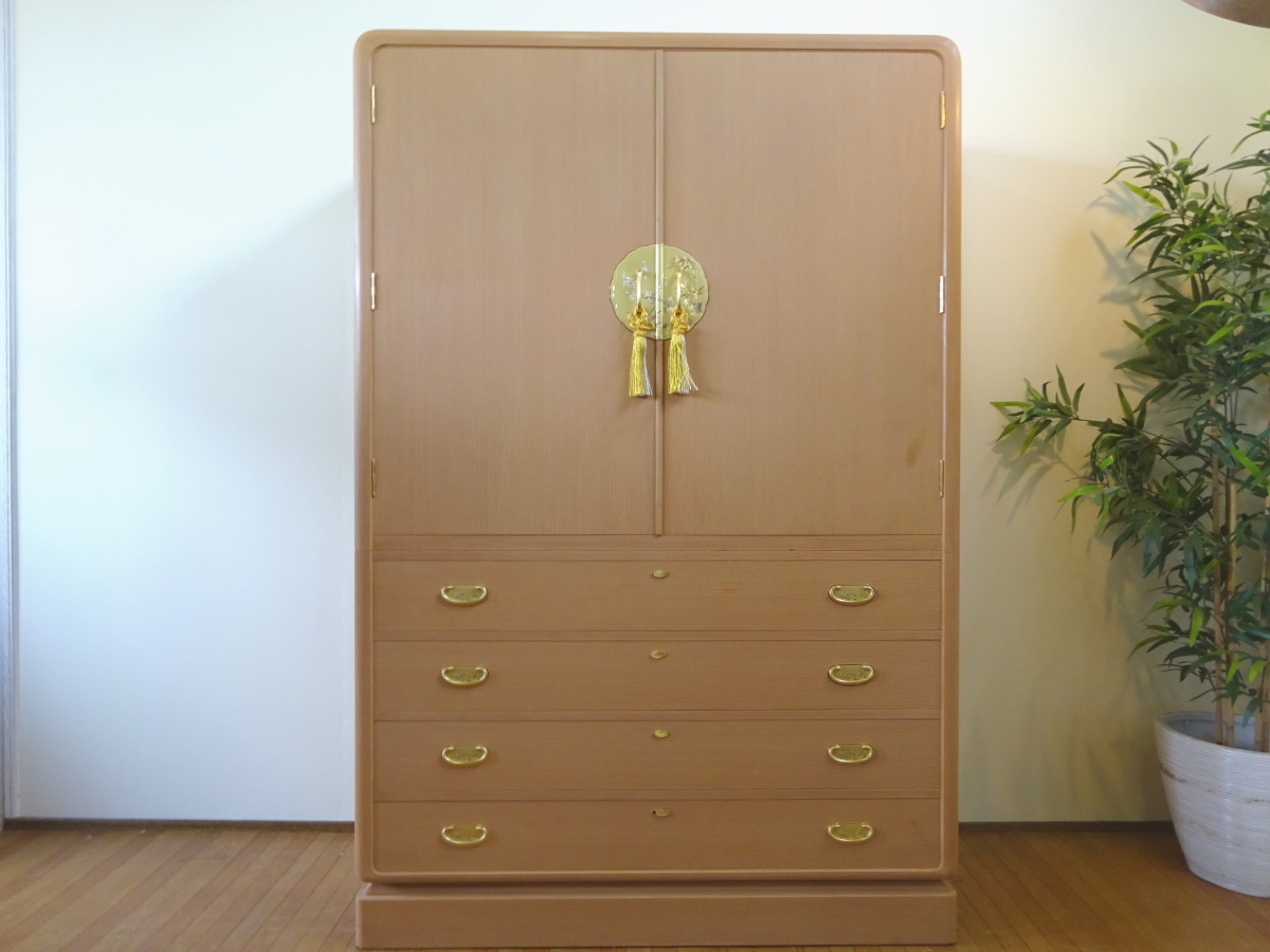 osk031006】 美品 最高級 胴太丸 紀州箪笥 伝統工芸士 中田静夫 総桐