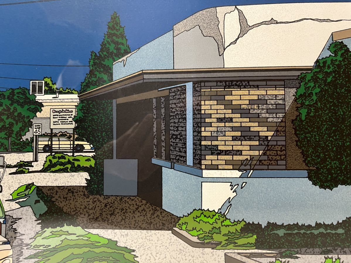 希少 鈴木英人版画作品「TEXAS 971 AHV」シルクスクリーン 大作画