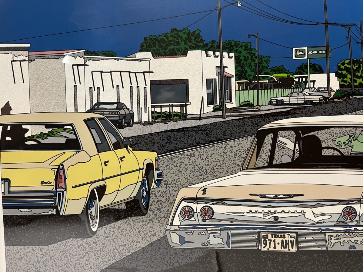 希少 鈴木英人版画作品「TEXAS 971 AHV」シルクスクリーン 大作画