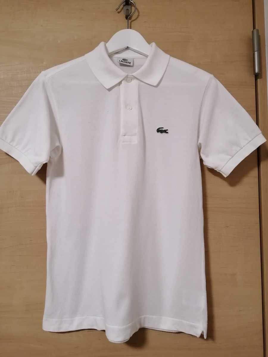 国内正規品 LACOSTE ラコステ 半袖ポロシャツ 白 ホワイト 2 L1212Y 