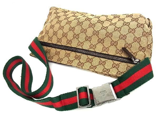 1円 □美品□ GUCCI グッチ シェリーライン 28566 GGキャンバス×レザー