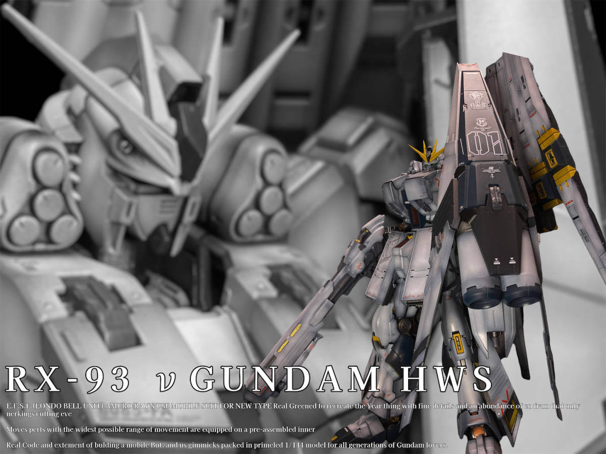 RG νガンダム 全塗装完成品 挟む