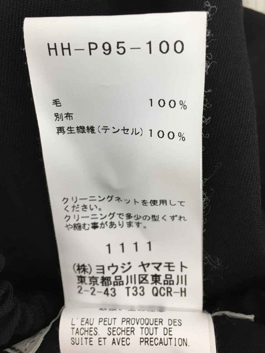 yohji yamamoto POUR HOMME◆19SS/ショートパンツ/3/ウール/BLK/無地/HH-P95-100/イージーパンツ/デザイナーズ yohji yamamoto POUR 0 レイヤードパンツ PANTS｜THE