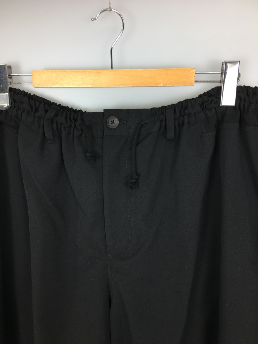 yohji yamamoto POUR HOMME◆19SS/ショートパンツ/3/ウール/BLK/無地/HH-P95-100/イージーパンツ/デザイナーズ yohji yamamoto POUR 0 レイヤードパンツ PANTS｜THE