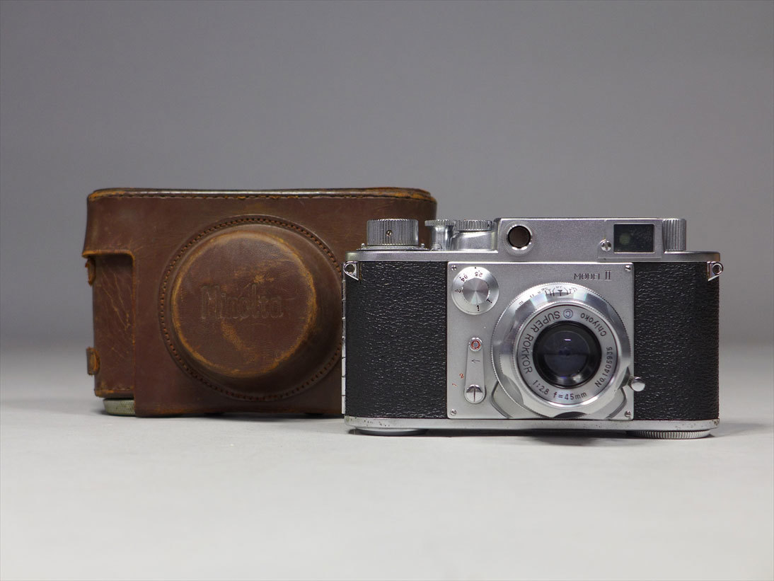 ミノルタ カメラ Minolta-35 model Ⅱ 昭和レトロ アンティーク 黒輪堂