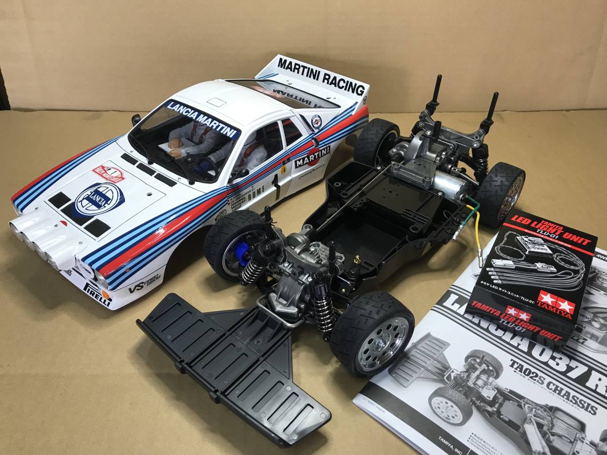 爆買い，低価 タミヤ TA-02S ランチャ037ラリー フルベア 塗装 電飾8灯組み込み済み 未走行車両(田宮模型)｜売買されたオークション情報、yahooの商品情報をアーカイブ公開 - オークファン 田宮模型