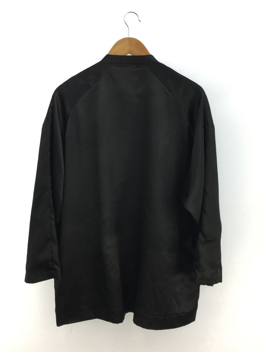 SHINYA KOZUKA◇ダブルジップシャツ/長袖シャツ/M/ポリエステル/BLK