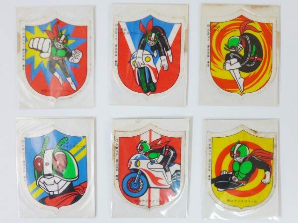 ☆仮面ライダーカップ ワッペン6種セット 明治アイスクリーム☆