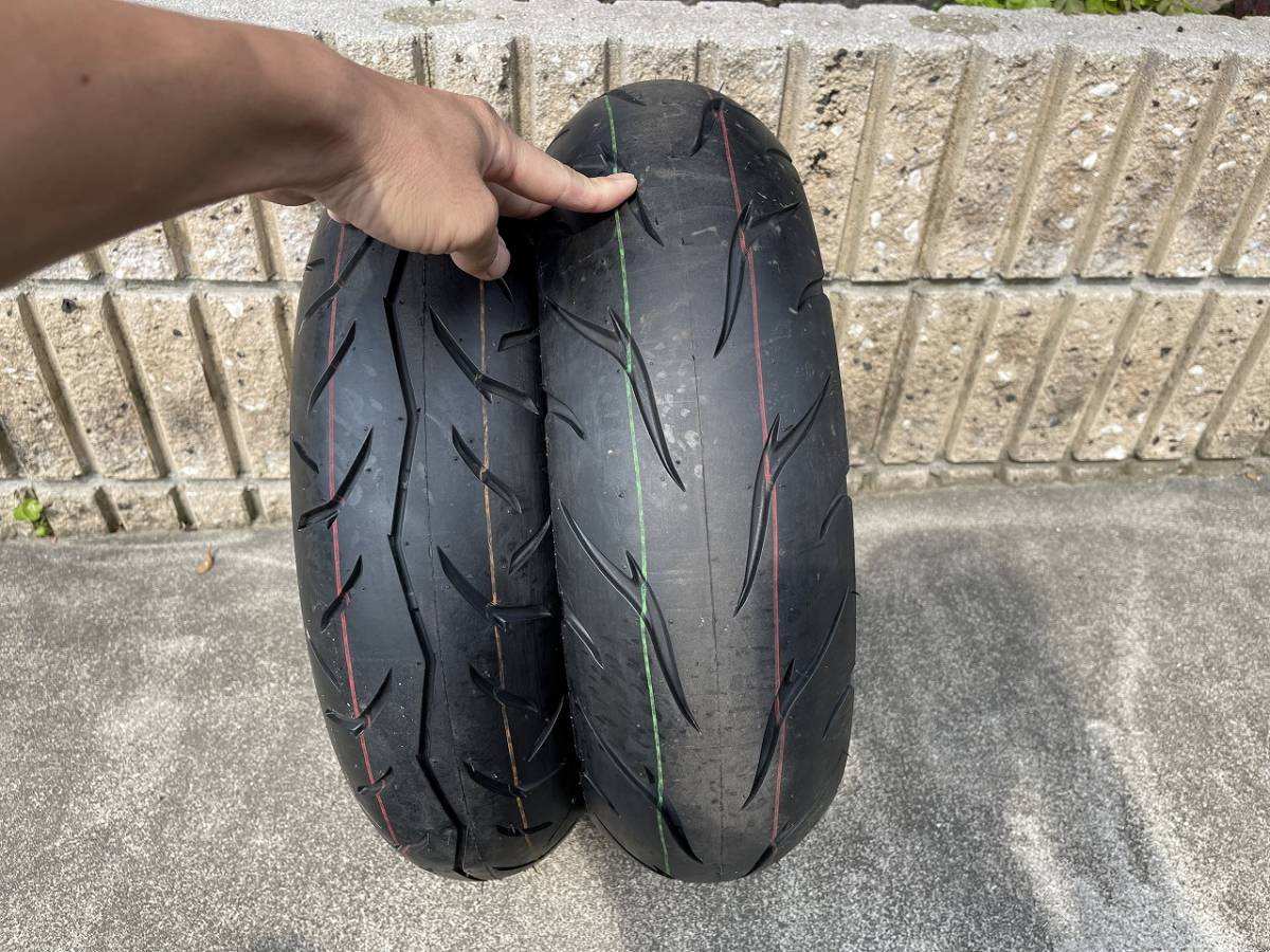 新車外し シグナス グリファス用タイヤ DURO DM1203 120/70-12+130/70  