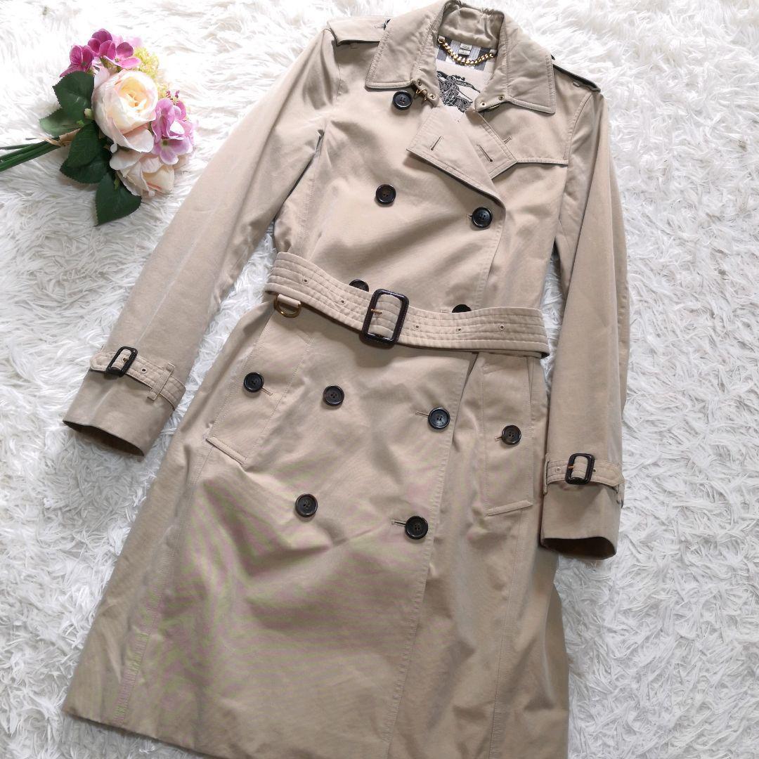 未使用級 バーバリー BURBERRY ケンジントン 34 S ノバチェック ロング トレンチコート ハニーベージュ 通勤 フォーマル ロンドン ケンジントン トレンチコート 未使用級 ロングトレンチコート - ケンジントン（メンズ