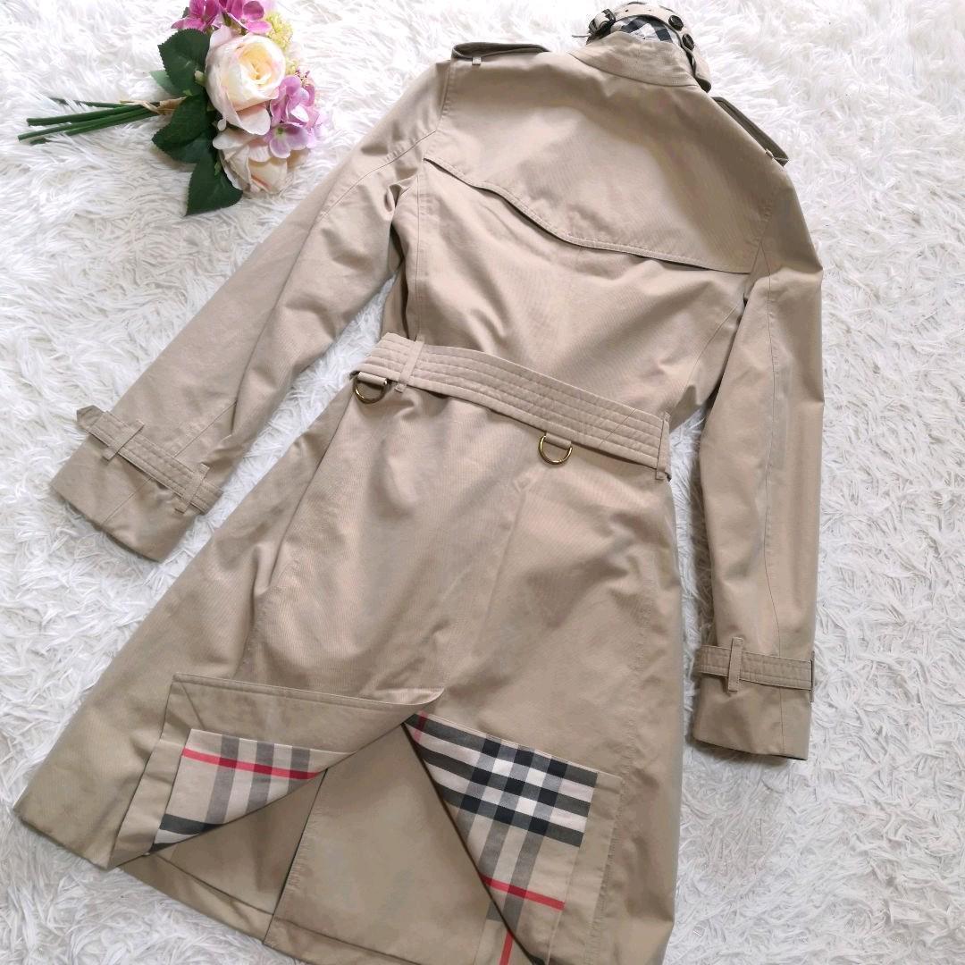 未使用級 バーバリー BURBERRY ケンジントン 34 S ノバチェック ロング トレンチコート ハニーベージュ 通勤 フォーマル ロンドン ケンジントン トレンチコート 未使用級 ロングトレンチコート - ケンジントン（メンズ