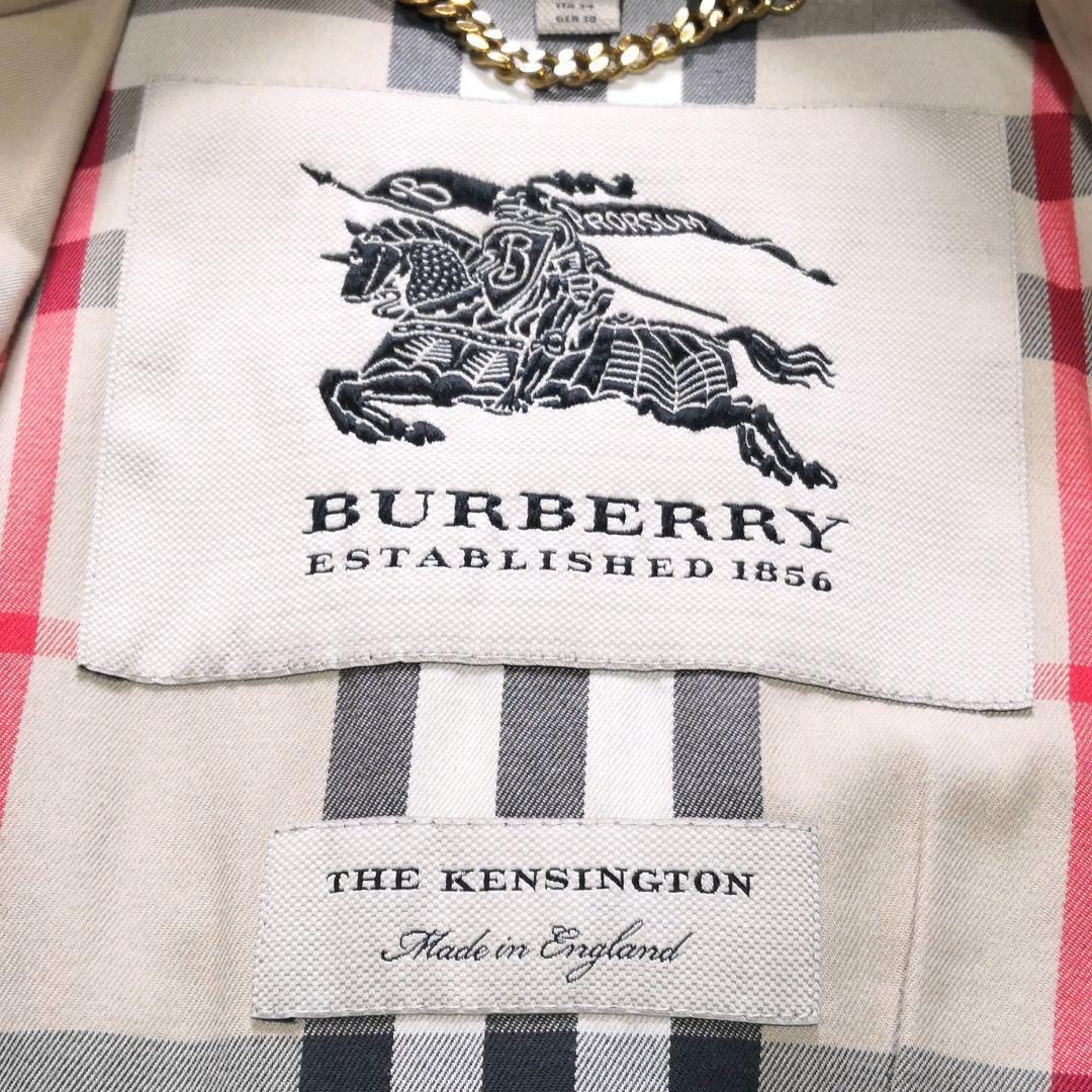 未使用級 バーバリー BURBERRY ケンジントン 34 S ノバチェック ロング トレンチコート ハニーベージュ 通勤 フォーマル ロンドン ケンジントン トレンチコート 未使用級 ロングトレンチコート - ケンジントン（メンズ