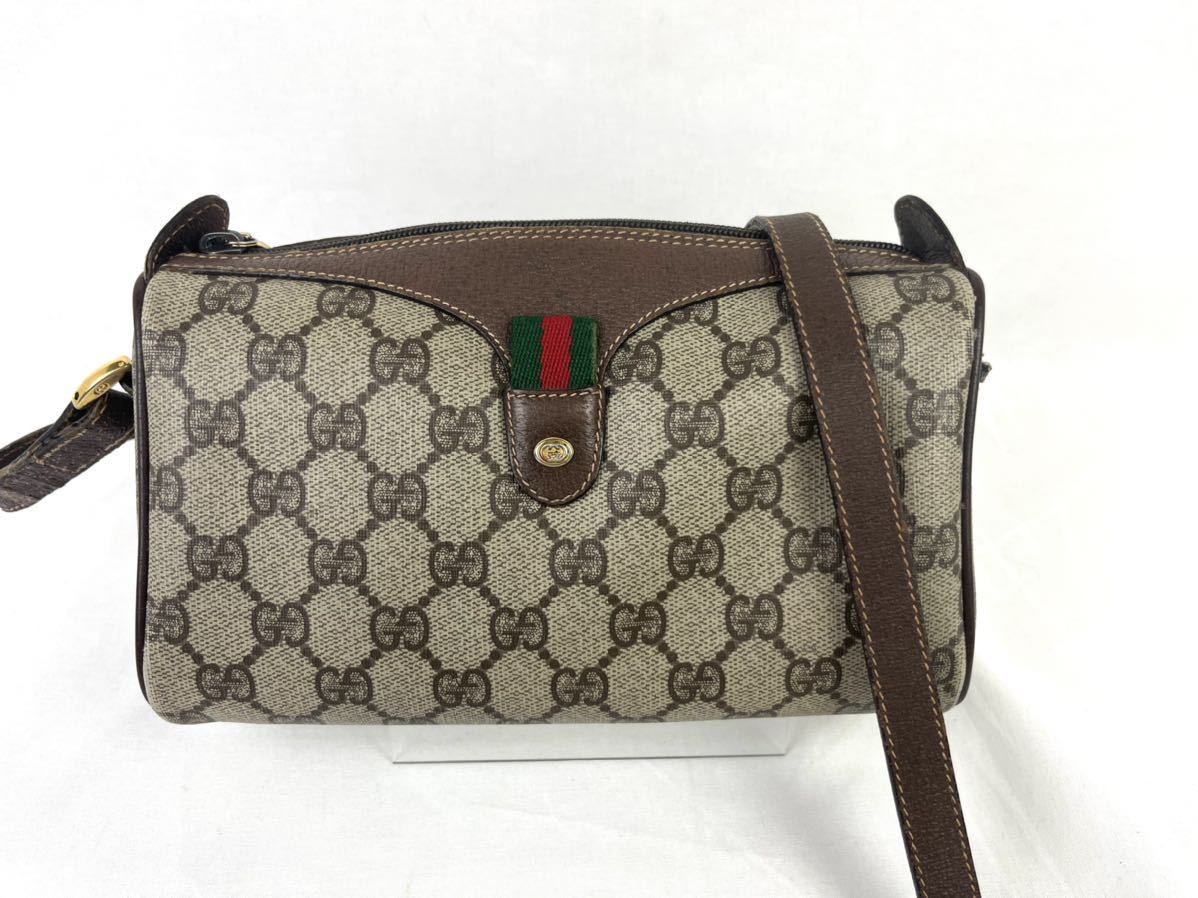 GUCCI シェリーライン ショルダーバッグ オールドグッチ GG柄 PVC