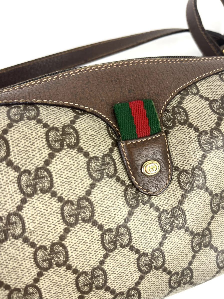 GUCCI シェリーライン ショルダーバッグ オールドグッチ GG柄 PVC