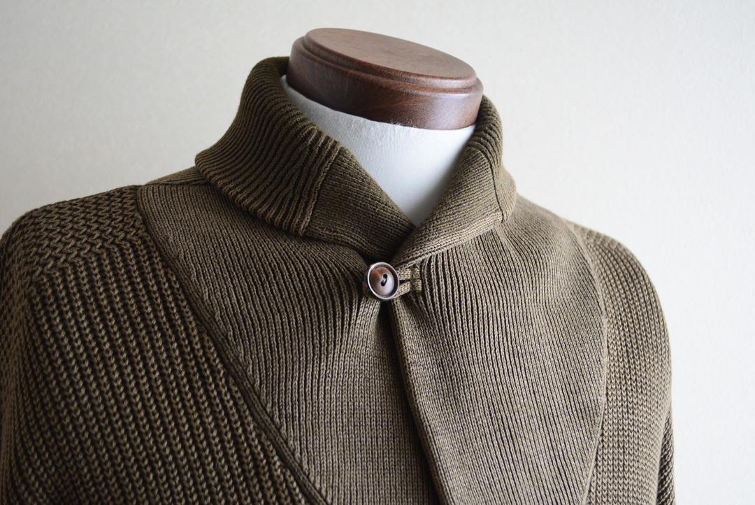 Polo Ralph Lauren ショールカラー ニットカーディガン COTTON×LINEN