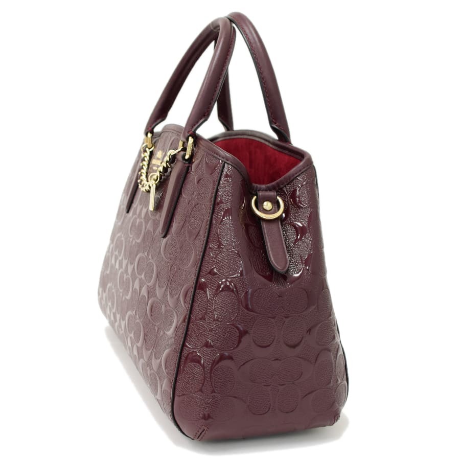 1円 ◇新品同様 COACH コーチ ハンドバッグ シグネチャーパテント 