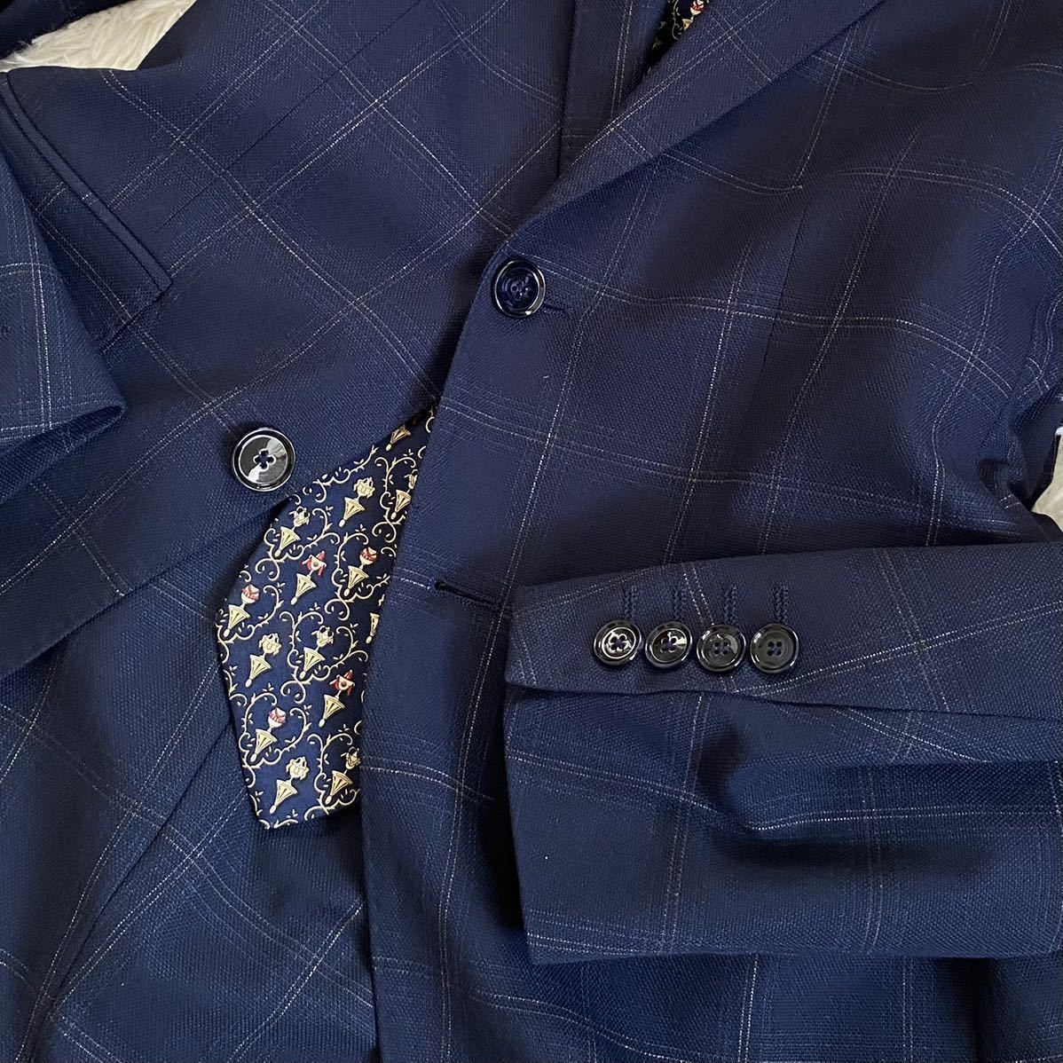 ZARA ザラ 164 ネイビースーツ ブレザー (ネイビー・紺色) | メンズ