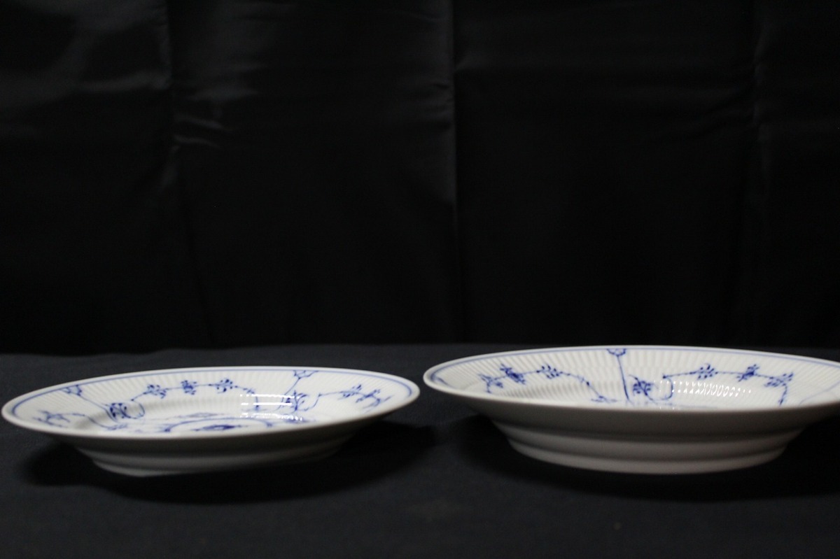 【8dP04471D】★1円スタート★ROYAL COPENHAGEN★ロイヤルコペンハーゲン★プレート★2枚★ブルーフルーテッドプレイン★皿★ブランド食器_5