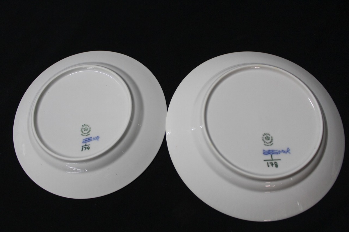 【8dP04471D】★1円スタート★ROYAL COPENHAGEN★ロイヤルコペンハーゲン★プレート★2枚★ブルーフルーテッドプレイン★皿★ブランド食器_6