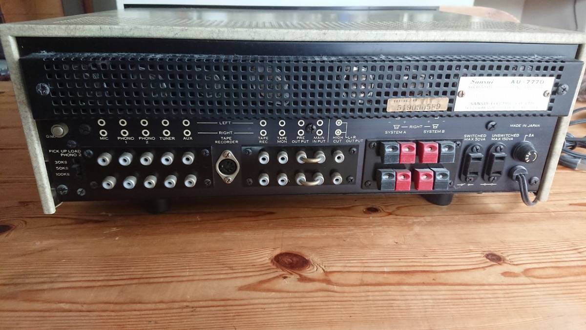 SANSUI AU-777D ジャンク品 AU-777D オーディオ機器 ジャンク品