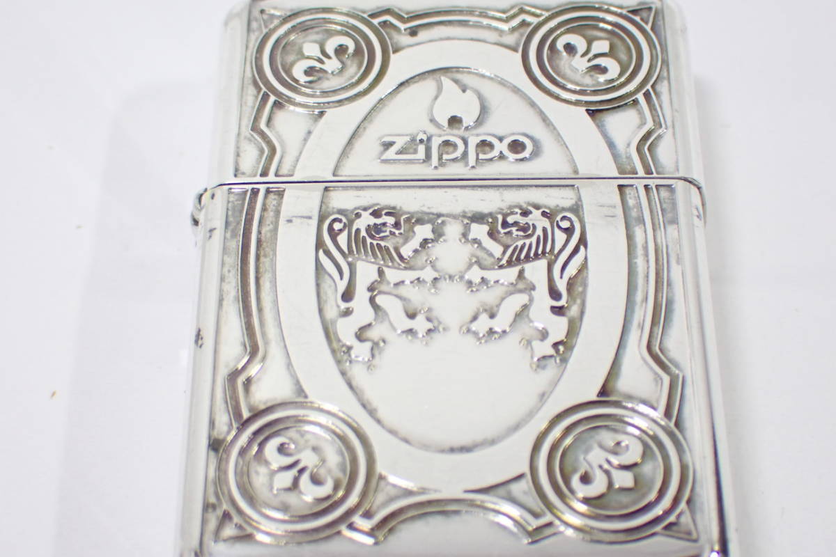 67291【 C ZIPPO 12 】ARMOR アーマー 旧ロゴ ジッポー 両面 彫刻 彫金 