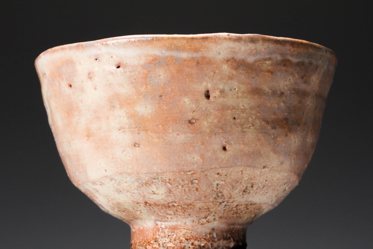 十一代 田原陶兵衛(高麗陶兵衛) 灰被焼萩茶碗 共箱 栞 茶道具 本物保証  