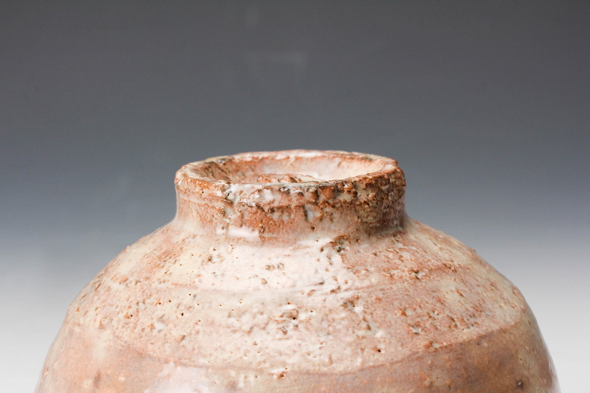 十一代 田原陶兵衛(高麗陶兵衛) 灰被焼萩茶碗 共箱 栞 茶道具 本物保証  