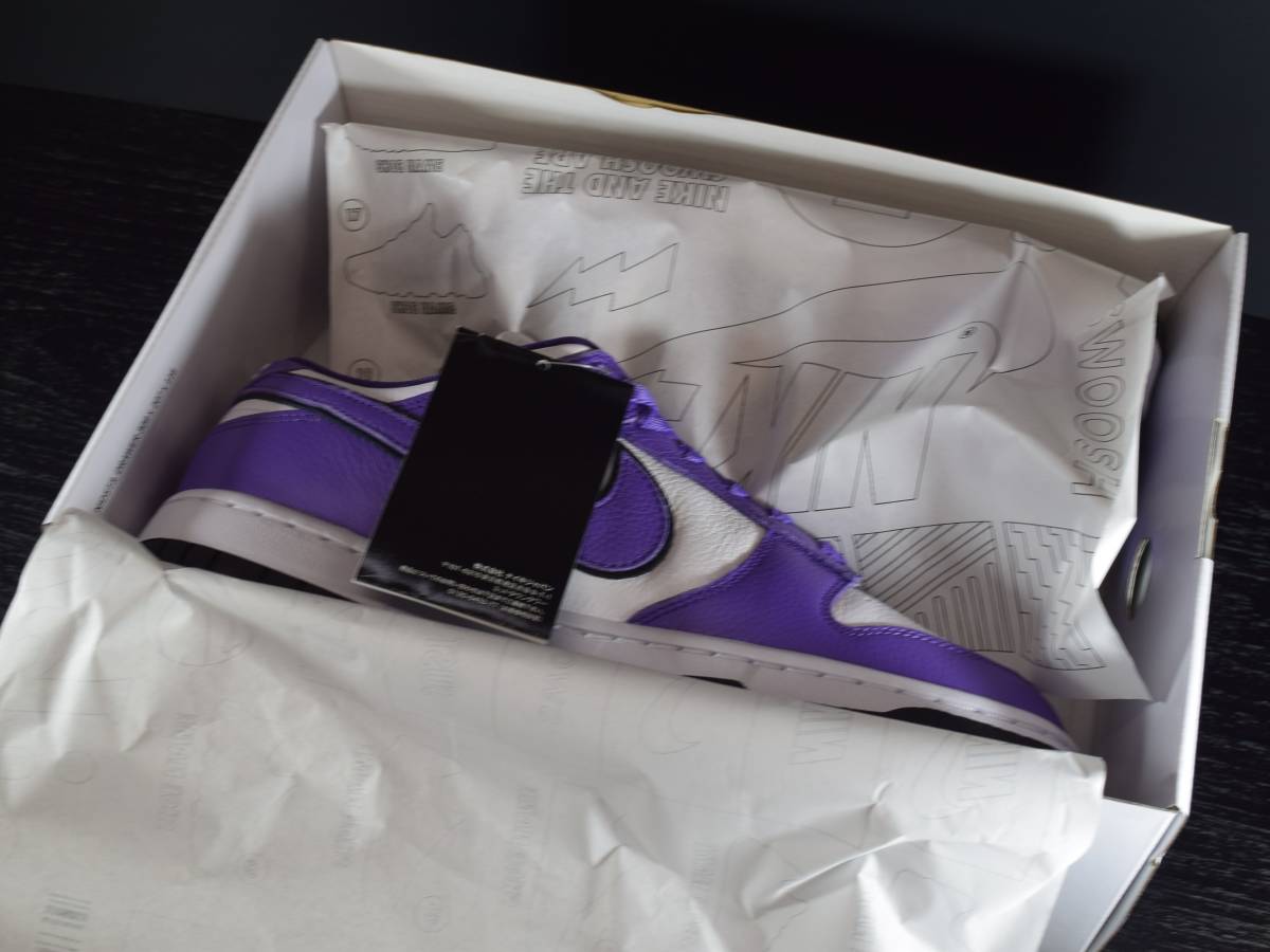 『送料無料』【新品未試着 完売品】27CM NIKE DUNK LOW BY YOU PURPLE WHITE ナイキ ダンクロー バイユー パープル ホワイト 紫 白 黒 DUNK LOW NIKE WHITE × デニム