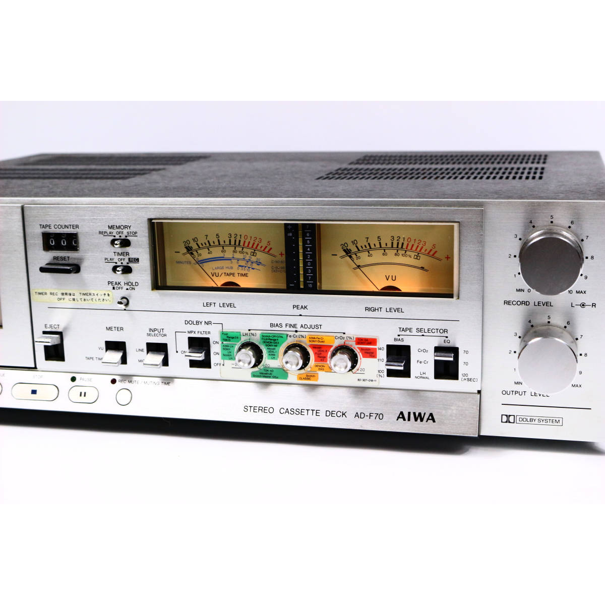 AIWA AD-F70 アイワ カセットデッキ テープ Yahoo!オークション - 昭和