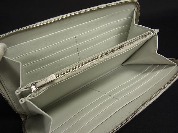 美品】セリーヌ ラウンドファスナー ウォレット レザー CELINE 
