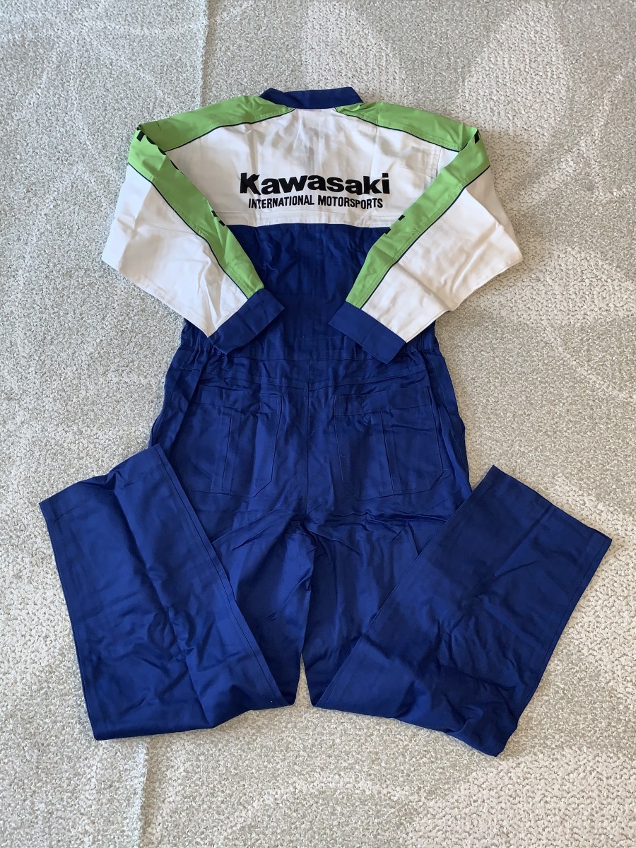 カワサキ KAWASAKI メカニックスーツ グレー LLサイズ つなぎ 作業着 カワサキ KAWASAKI メカニックスーツ グレー LLサイズ つなぎ 作業着