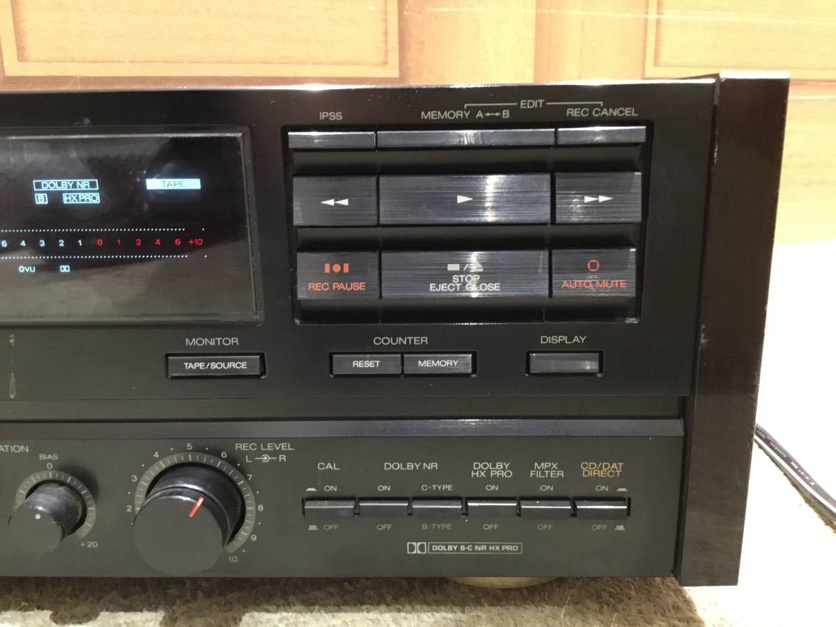 【16683】エー・アンド・デイ A&D GX-Z 9100 EX カセットデッキ ジャンク　現状渡し　通電のみ確認済み