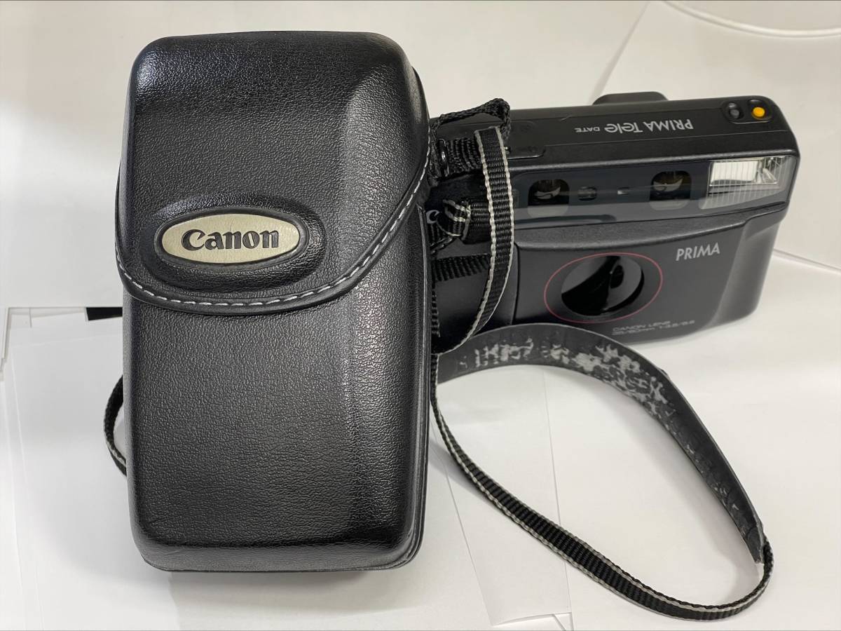 【7129】 Canon PRIMA Tele DATE キヤノン プリマ 35/60mm 1:3.5/5.6 CANON LENS 通電確認 日付正常 ケース有り ストラップ剥がれ Canon Autoboy Tele M6053 Converter 0