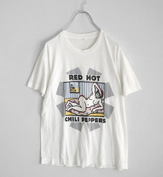 定番，大人気 90s Red Hot Chili Peppers バンドTシャツ 白 裏ジャケ 半袖カットソー レッチリ ヴィンテージ NL15(Tシャツ)｜売買されたオークション情報、yahooの商品情報をアーカイブ公開 - オークファン Tシャツ