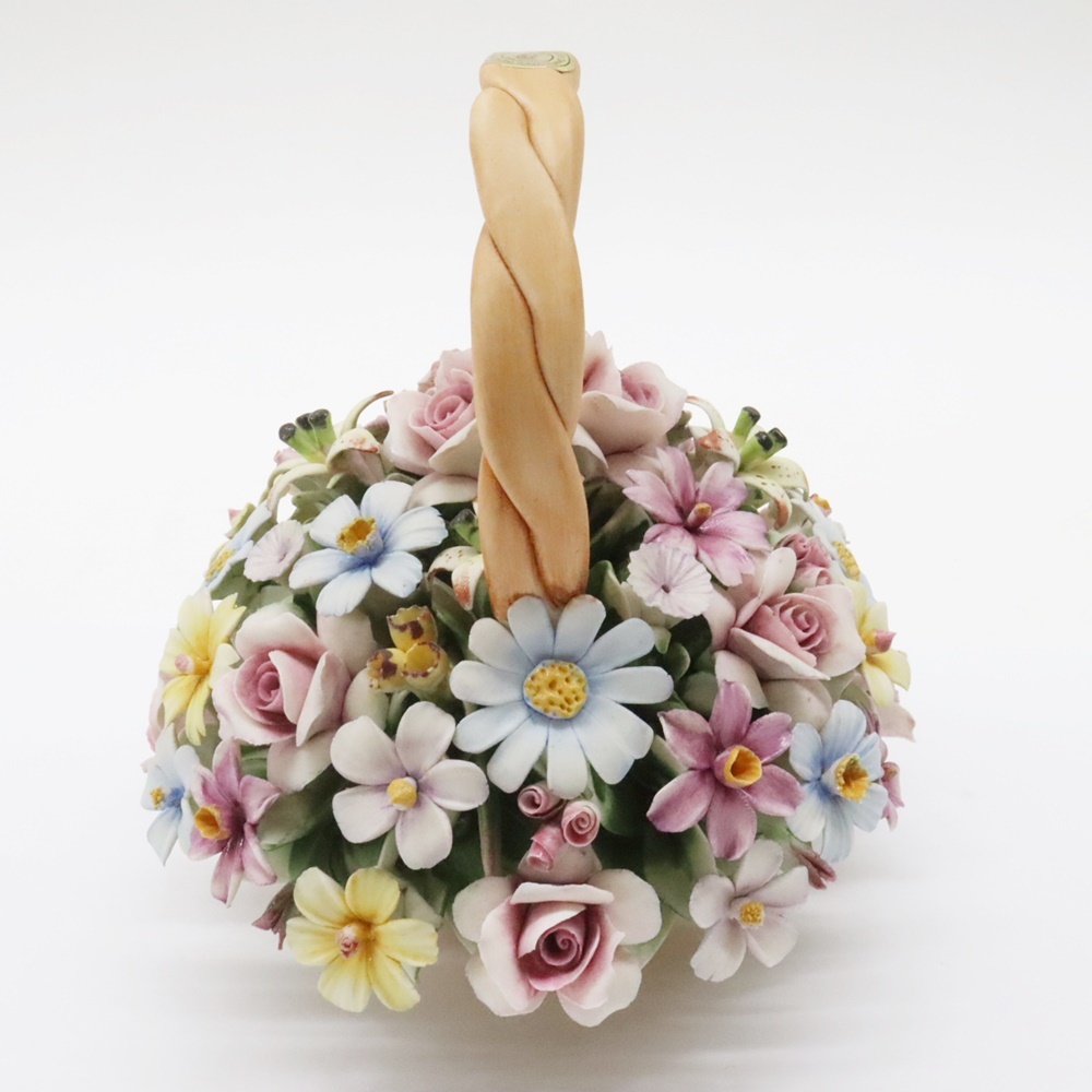 CAPODIMONTE カポディモンテ イタリア製 陶器 薔薇 花 カゴ 【公式通販】