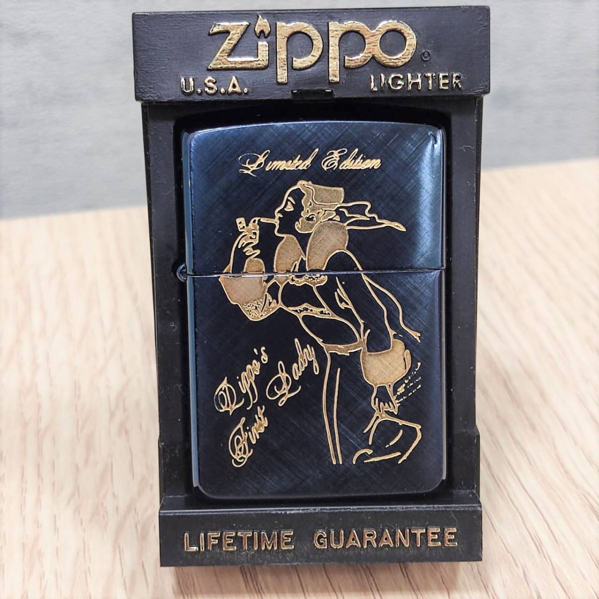 4332B ZIPPO ジッポー WINDY ウィンディー ブルーチタン 94年製 LPL 