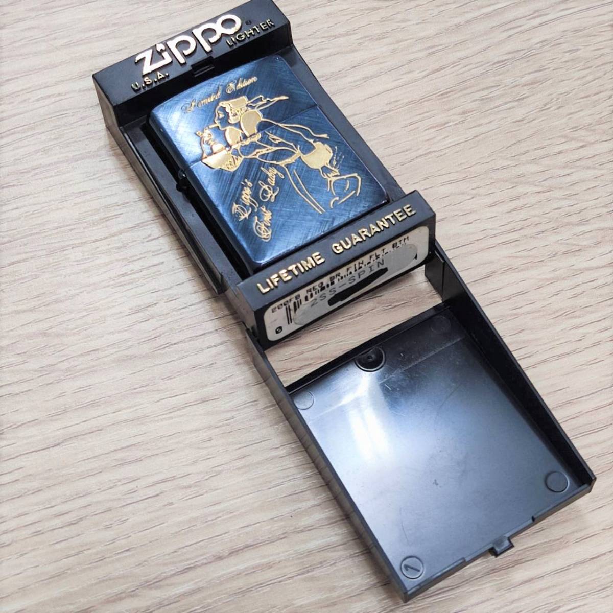 4332B ZIPPO ジッポー WINDY ウィンディー ブルーチタン 94年製 LPL 