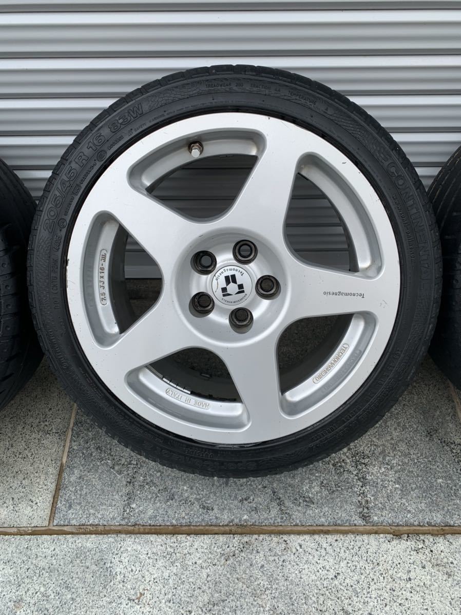希少 テクノマグネシオ 201B PCD100 16インチ 中古 VW ゴルフ ポロ 