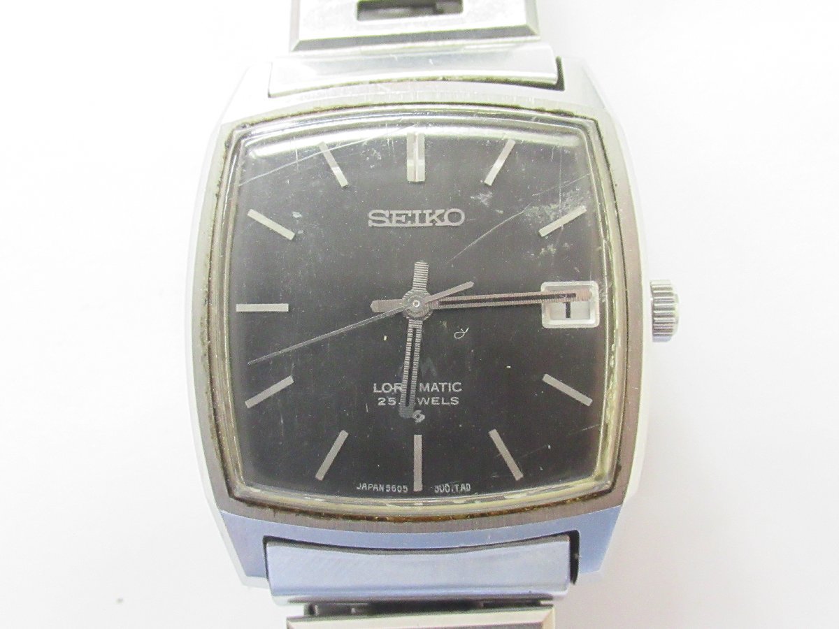 ○ SEIKO セイコー LOAD MATIC 5605-5000 文字盤ブラック系 自動巻き 