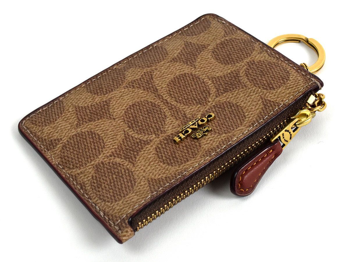 124863〇美品 COACH コーチ ミニスキニーIDケース カラーブロック