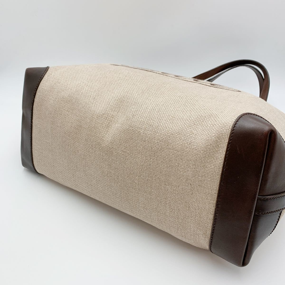 1円 ○極美品○ GUCCI グッチ クラフト キャンバス トートバッグ 
