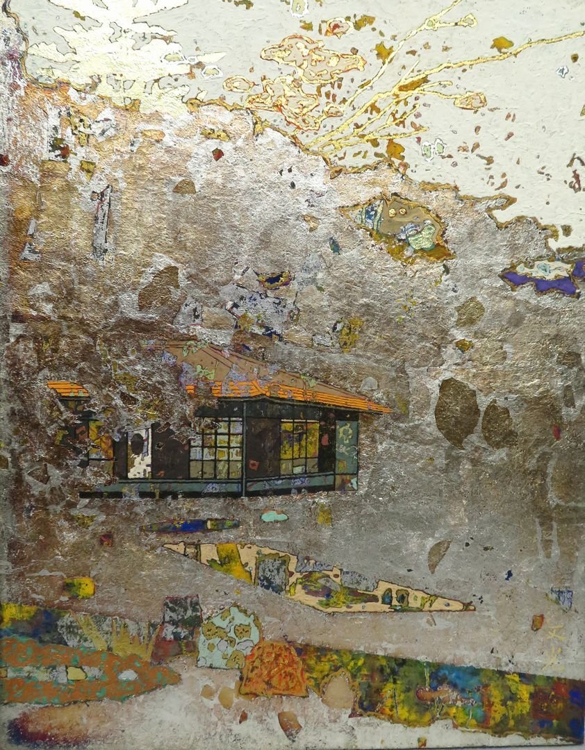 □日本画□ 陳文光『京都 無鄰菴』 肉筆 F6号 【風景画 現代アート 師 