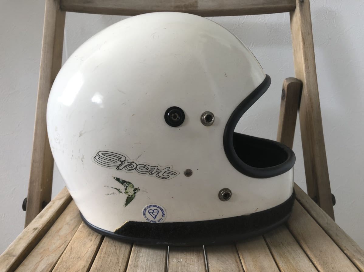 77年製 英国製 ヴィンテージ CENTURION ホワイト フルフェイス