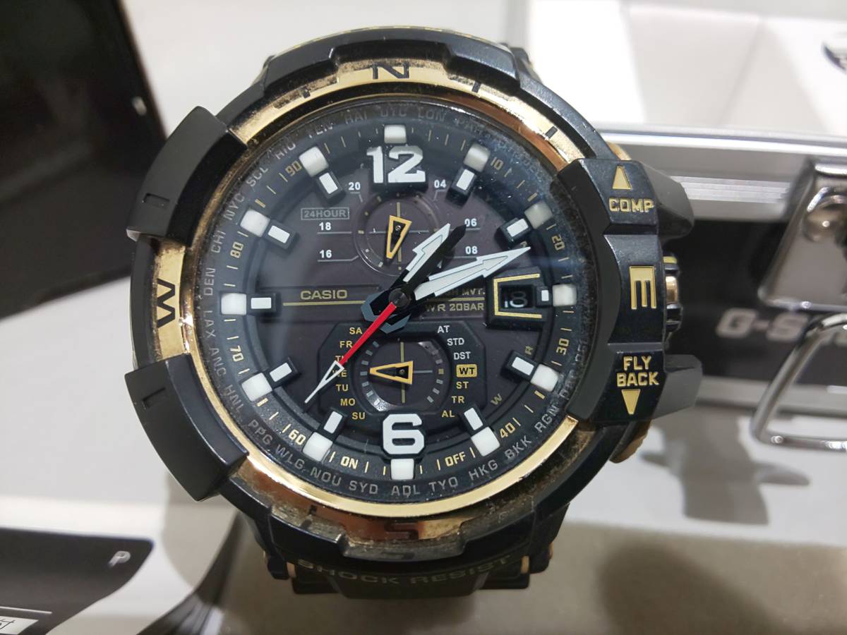 定番人気，HOT 42093 CASIO Gショック スカイコックピット GW-A1130-1AJR 30THアニバーサリーモデル タフソーラー メンズ腕時計 マスターオブG(TOUGH SOLAR)｜売買されたオークション情報、yahooの商品情報をアーカイブ G-SHOCK
