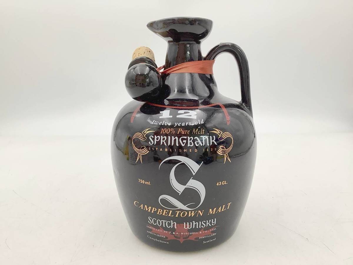 ◇未開栓・保管品◇SPRINGBaNK 12年 CAMPBELTOWN MALT 陶器ボトル 