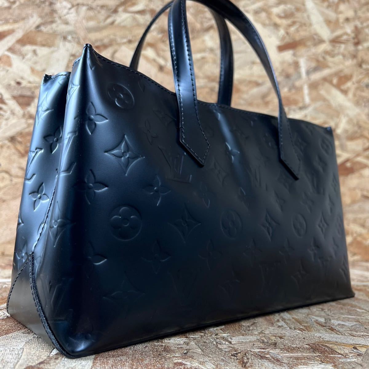 Louis Vuitton 1円☆美品☆ ウィルシャーPM マットブラック 黒 赤 