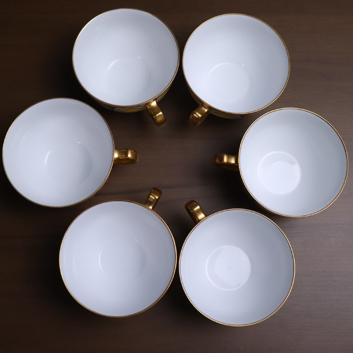 希少　ビンテージ　大倉陶園 アールデコ デミタス　カップ&ソーサー　古道具 1円【美品・希少】大倉陶園 アール デコ カップ＆ソーサー 6客 箱入り