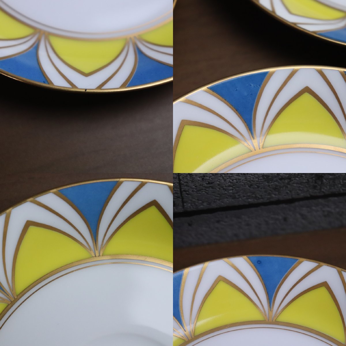 1円【美品・希少】大倉陶園 アール デコ カップ＆ソーサー 6客 箱入り